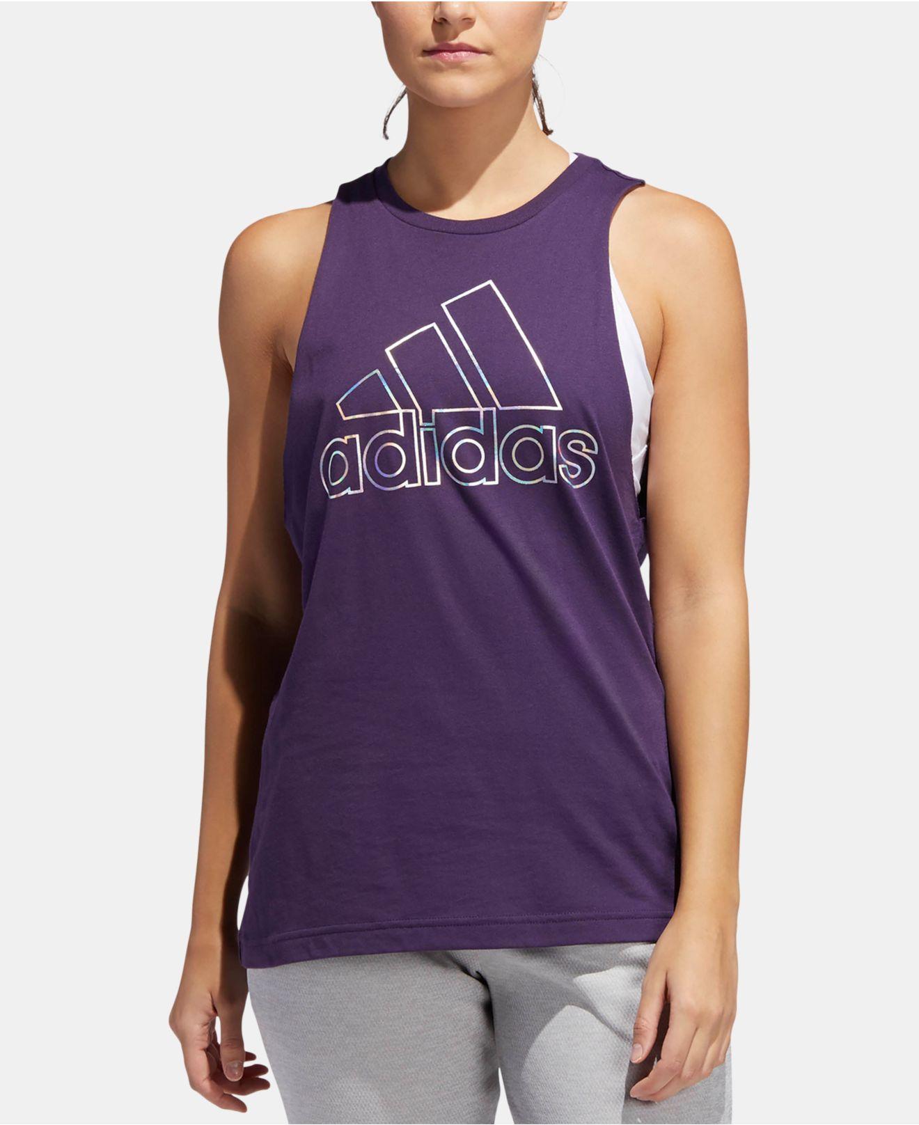 adidas purple tank top