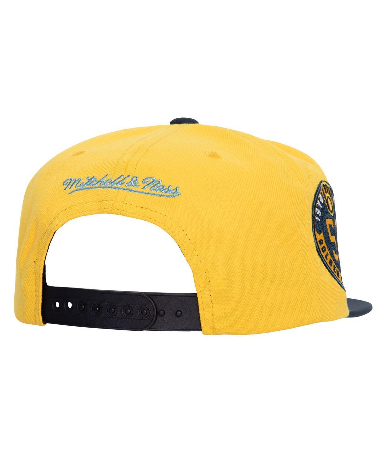 Mitchell & Ness Golden State Warriors Snapback Hat Cap Gold Foil (Patent  Leather) : : Clothing & Accessories