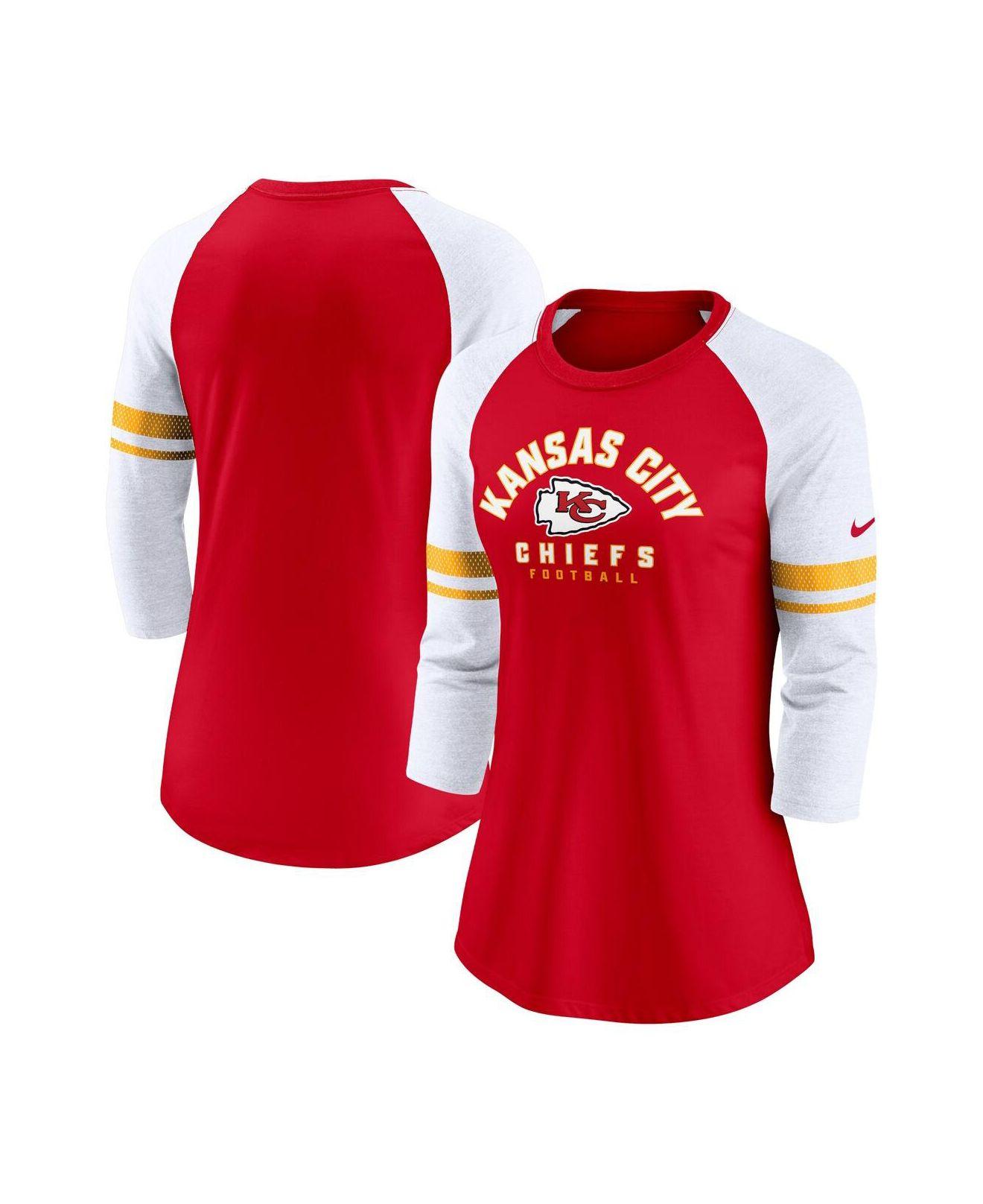 Women's Nike Red/Navy Boston Red Sox Next Up Tri-Blend Raglan 3/4-Sleeve T- Shirt