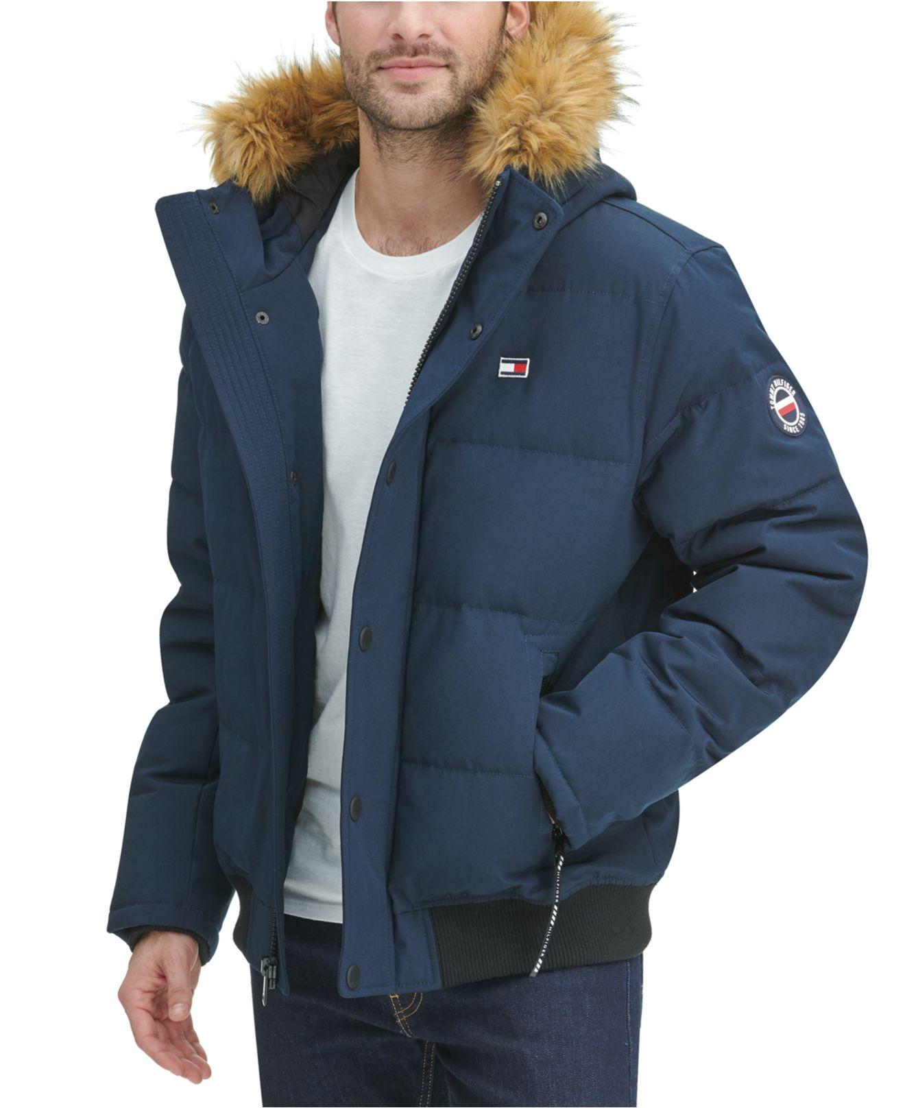 tommy hilfiger men's short snorkel coat