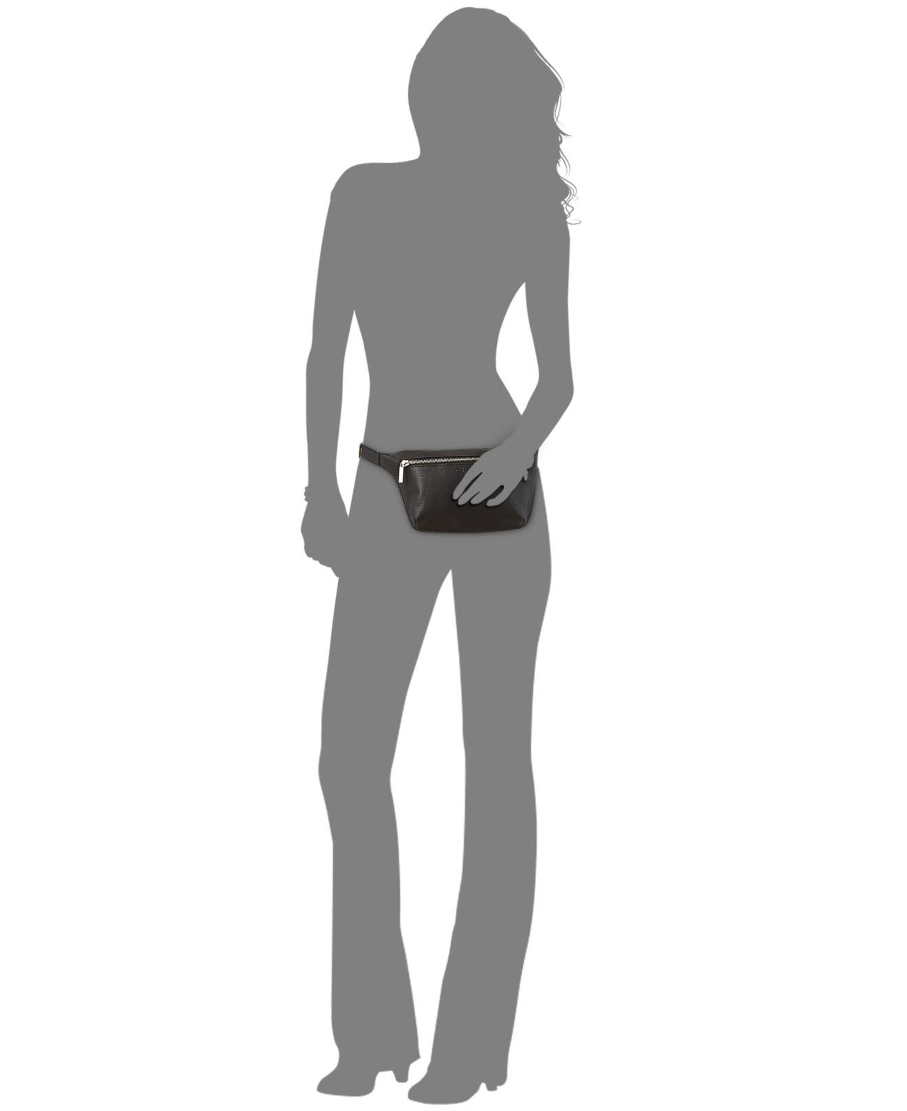 calvin klein pebble leather fanny pack