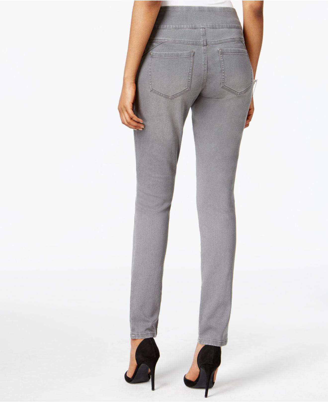 Style & Co. Petite Jeans, Curvy-fit Pull-on Jeggings, Galaxy Wash in Gray - Lyst