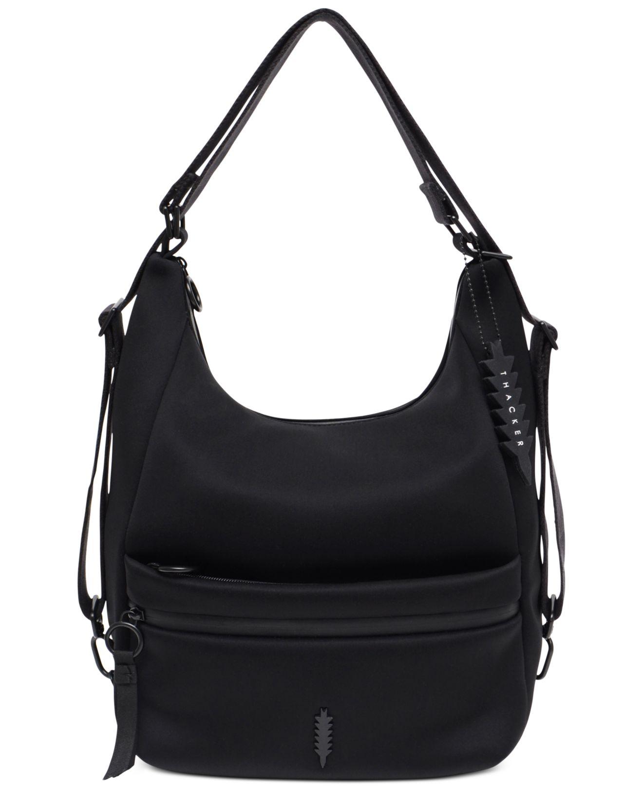 thacker Carey Nylon Hobo Medium Convertible Backpack & Shoulder Bag in