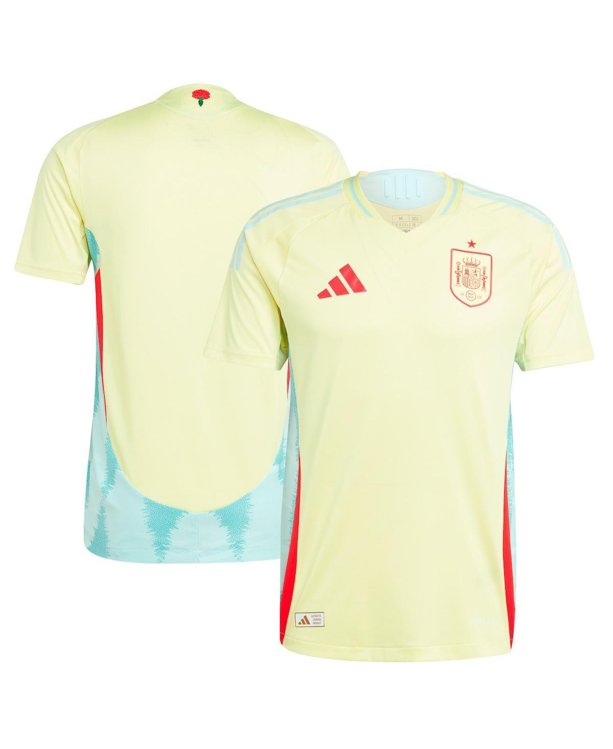 adidas Spain National Team 2024 Away Authentic Jersey in Yellow for Men