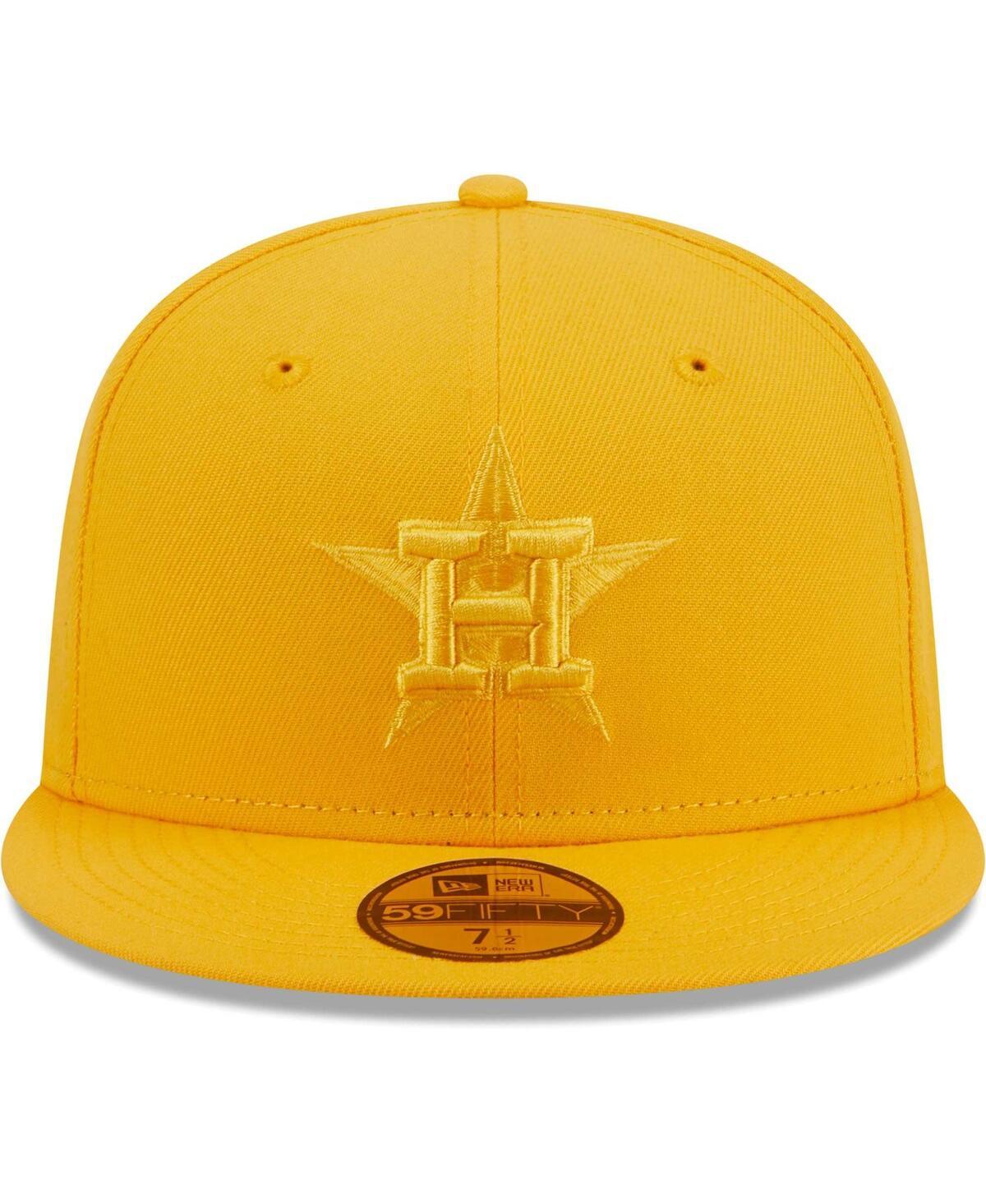 Men's New Era Orange Houston Astros 2022 Postseason Side Patch 59FIFTY Fitted Hat