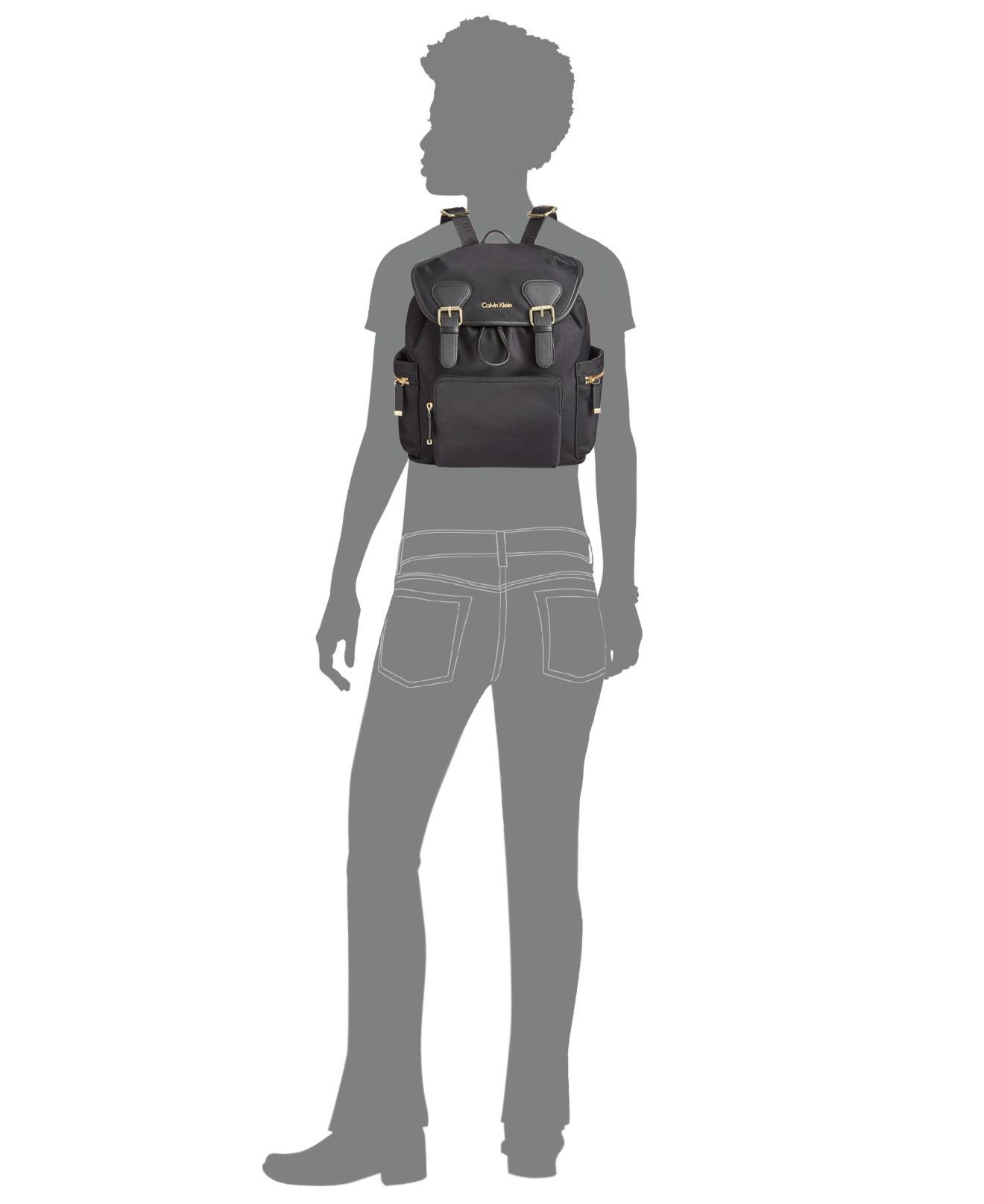 calvin klein double buckle backpack