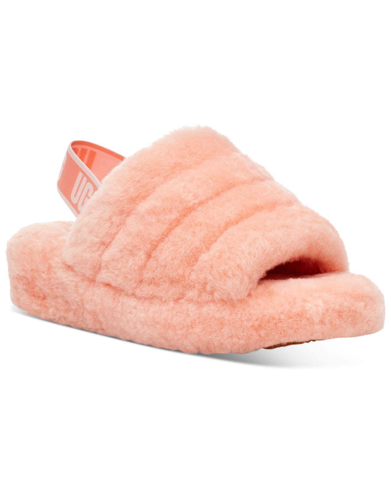 Fluff Yeah Slide in Neon Coral (Pink 
