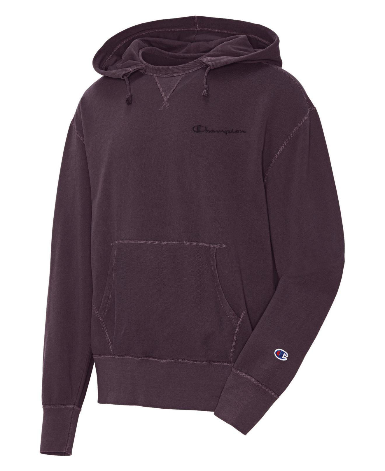 champion men's vintage dye fleece pullover hoodie