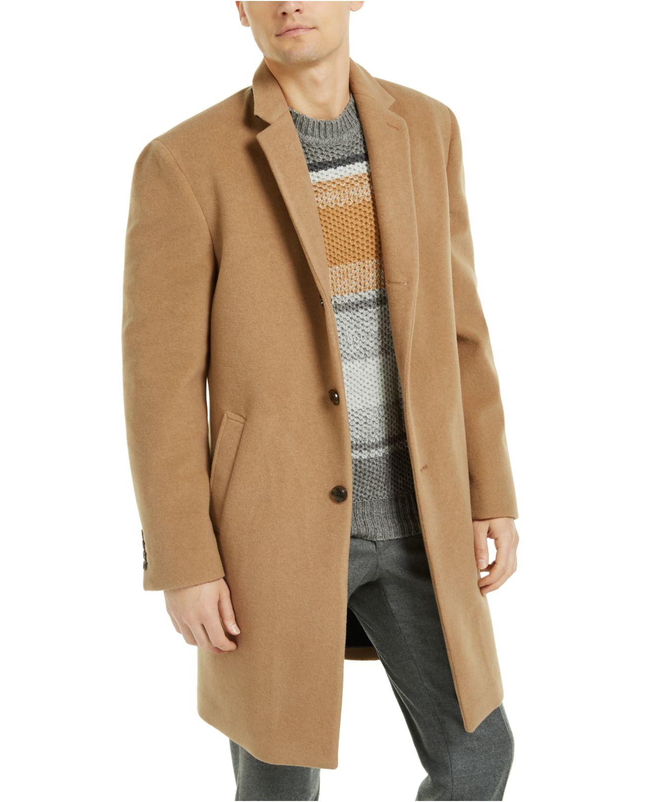Tommy Hilfiger Coat, Barnes Double-button in Camel (Brown) for Men - Lyst