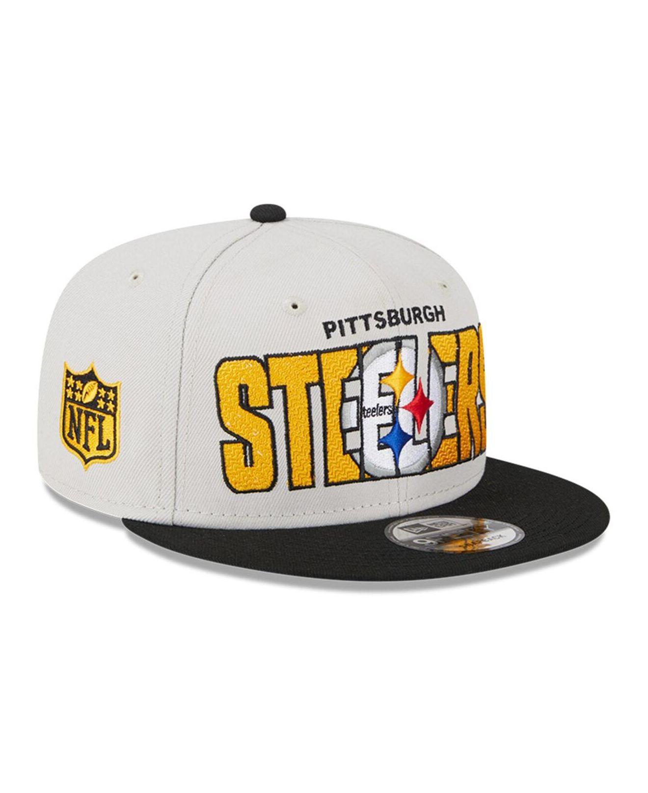 KTZ Stone, Black Pittsburgh Steelers 2023 Nfl Draft 9fifty Snapback Adjustable  Hat in White for Men | Lyst