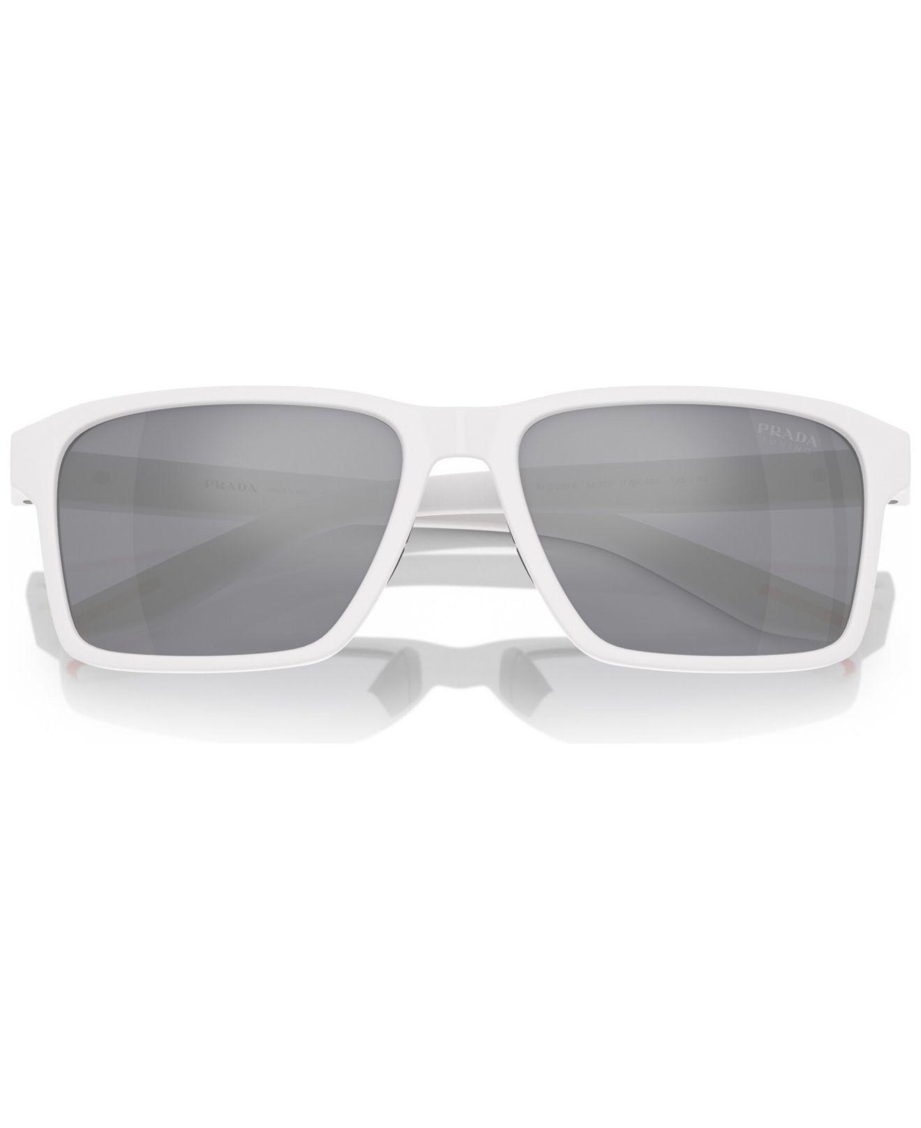 Prada Linea Rossa Low Bridge Fit Sunglasses, Ps 05ysf in Gray for Men | Lyst