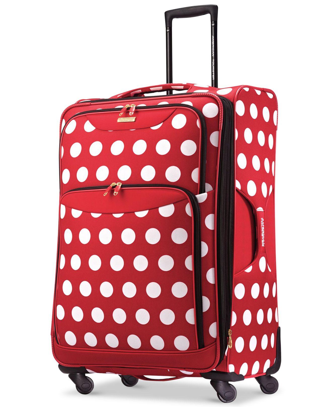 American Tourister Disney Minnie Mouse Polka Dot 28" Spinner Suitcase By in  Red | Lyst