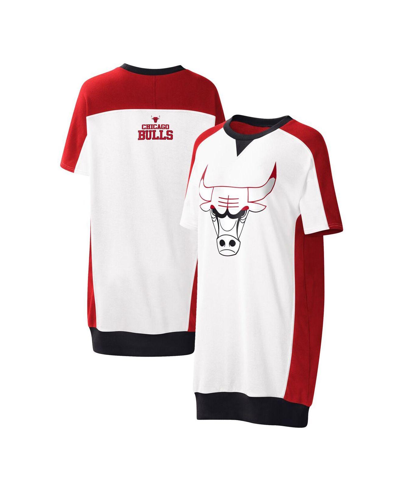 G-III 4Her by Carl Banks White Chicago Bulls Free Throw T-shirt Dress in  Red | Lyst