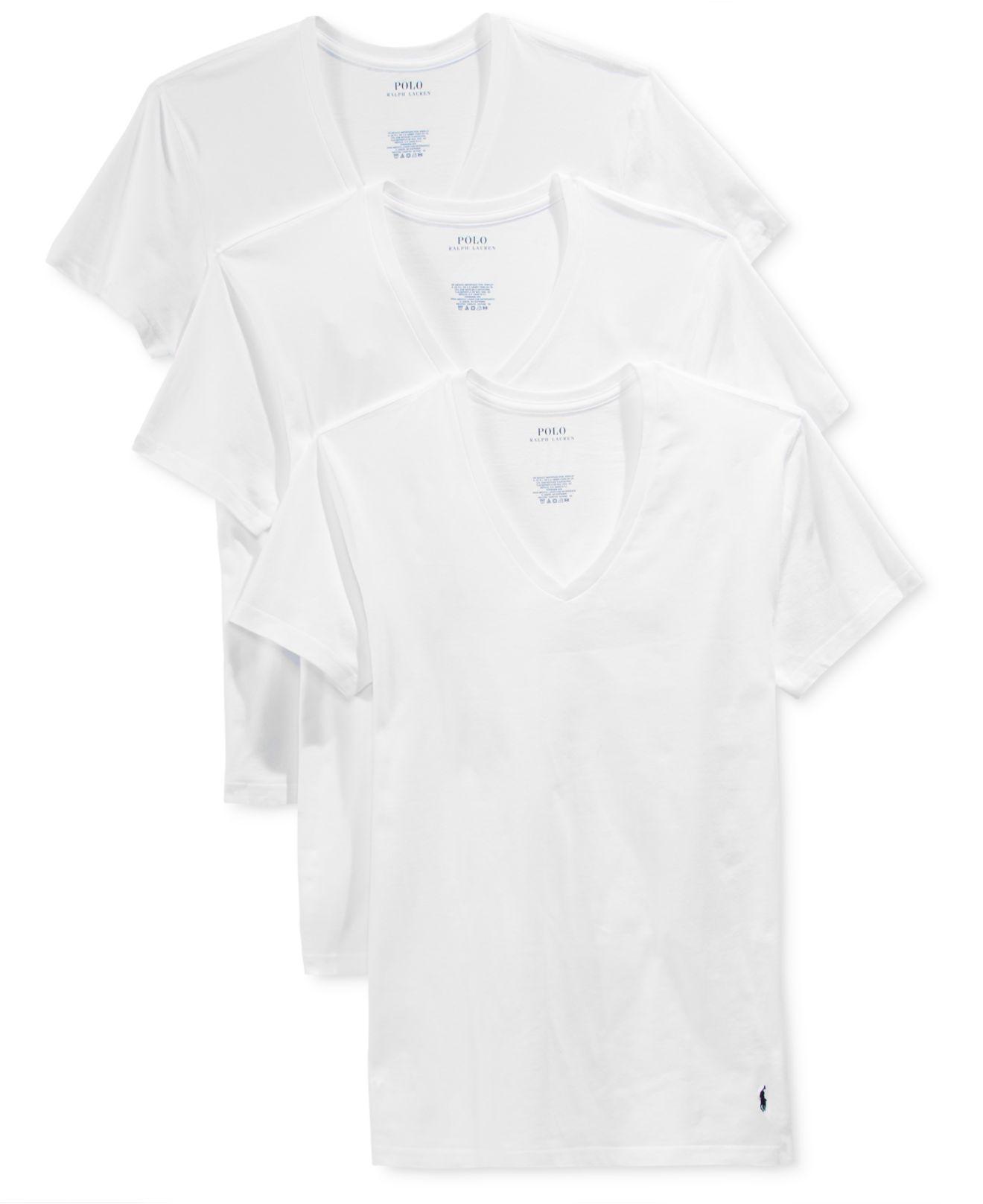 ralph lauren white v neck t shirt