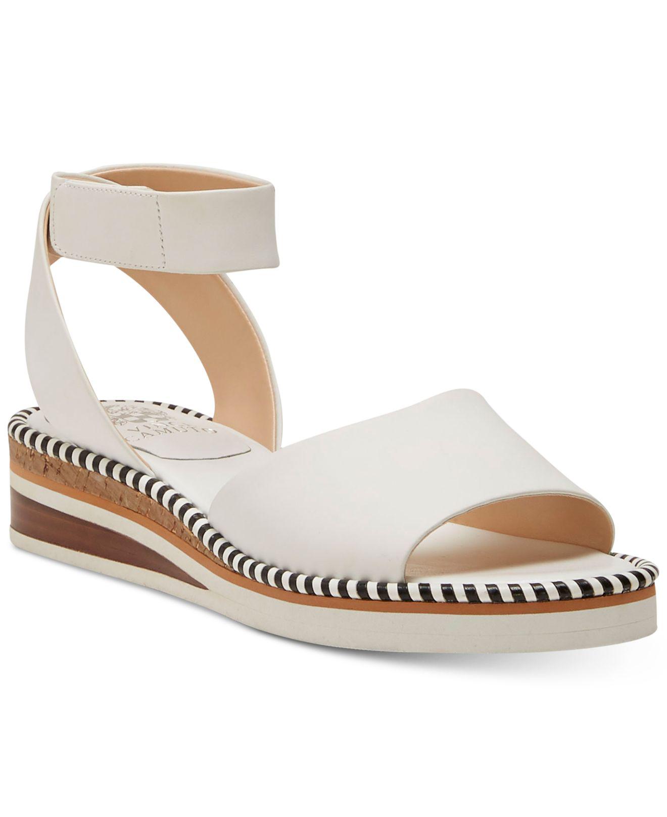 Vince Camuto Leather Moirina Stacked Platform Sandal in White - Lyst