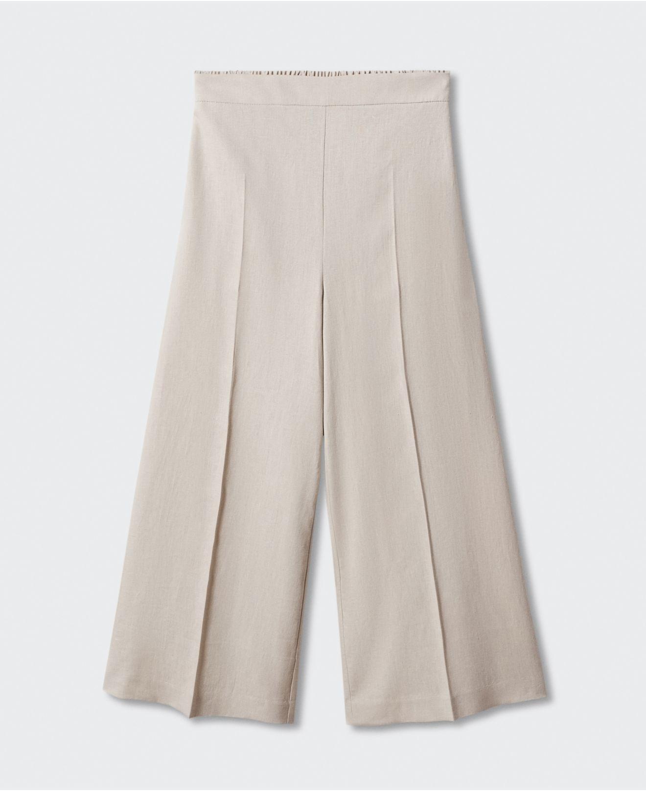 The Pleated Culotte Pant in Linen Blend