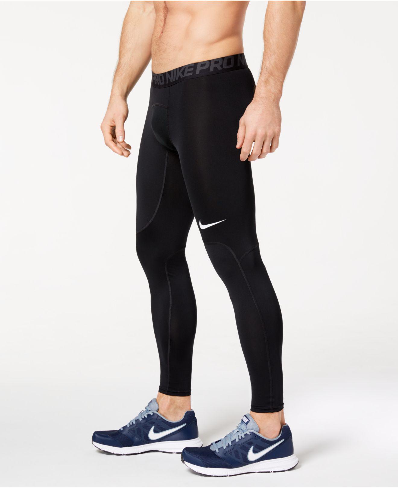 Nike Synthetic Pro Dri-fit Compression Tights in Black for Men - Lyst