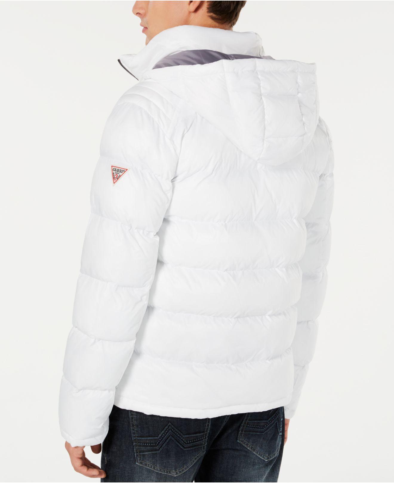 white guess winter coat