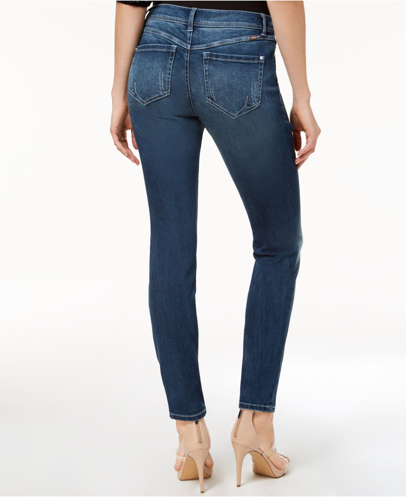 Lyst - Inc International Concepts Medium Wash Skinny Jeans, Created For ...