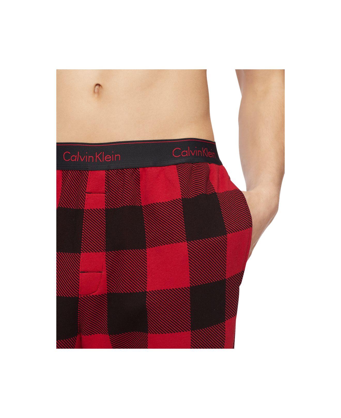 calvin klein plaid joggers
