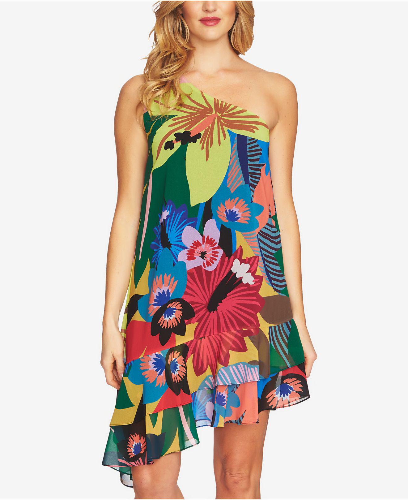 cece etched floral shift dress