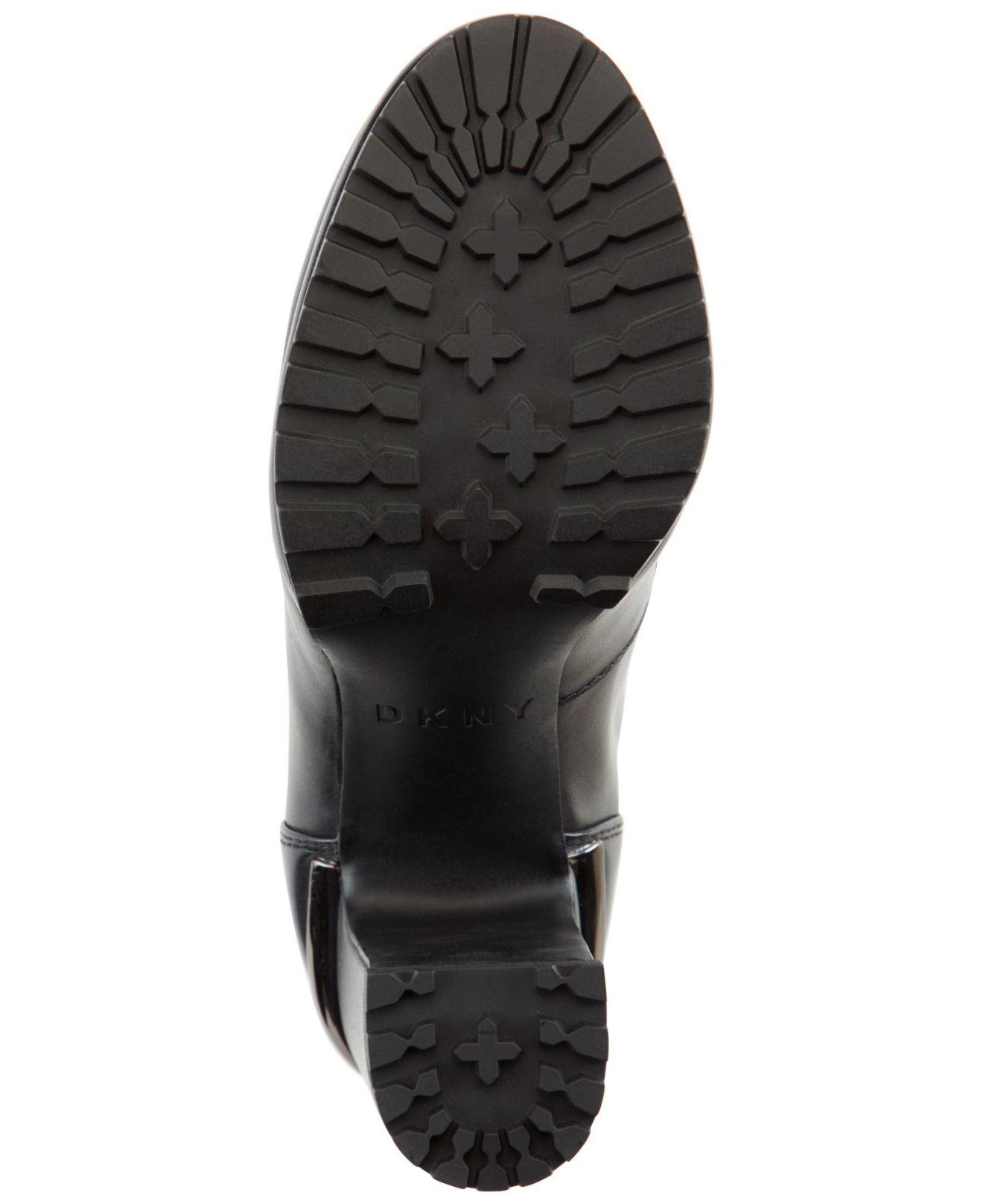 dkny lenni lace up booties