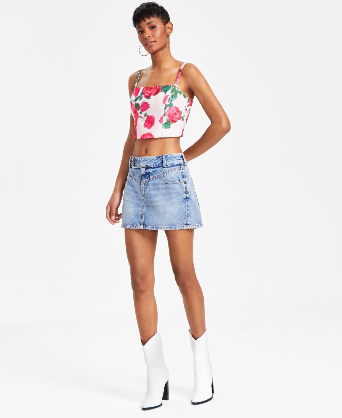 Paper bag mini skirt guess sales
