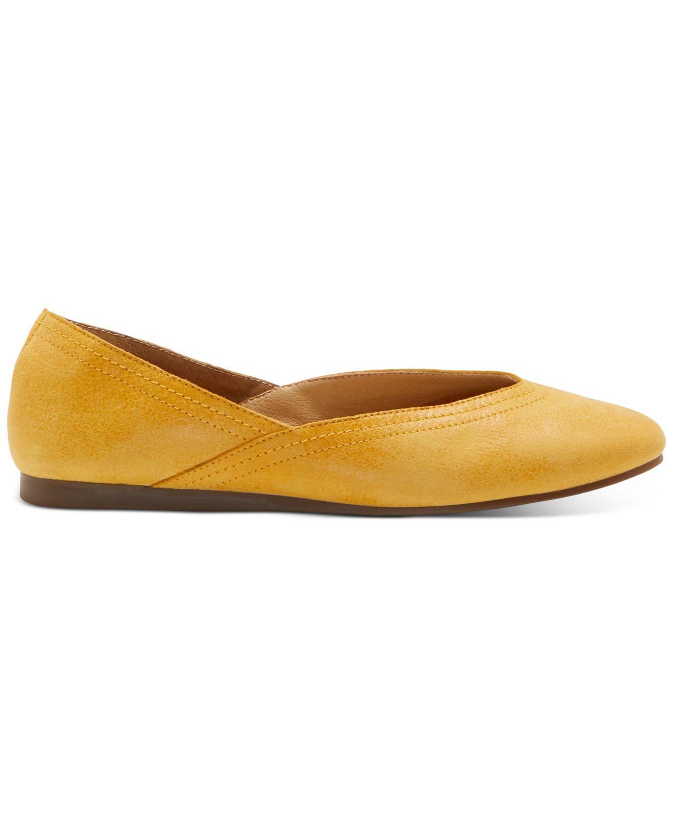 lucky brand yellow flats