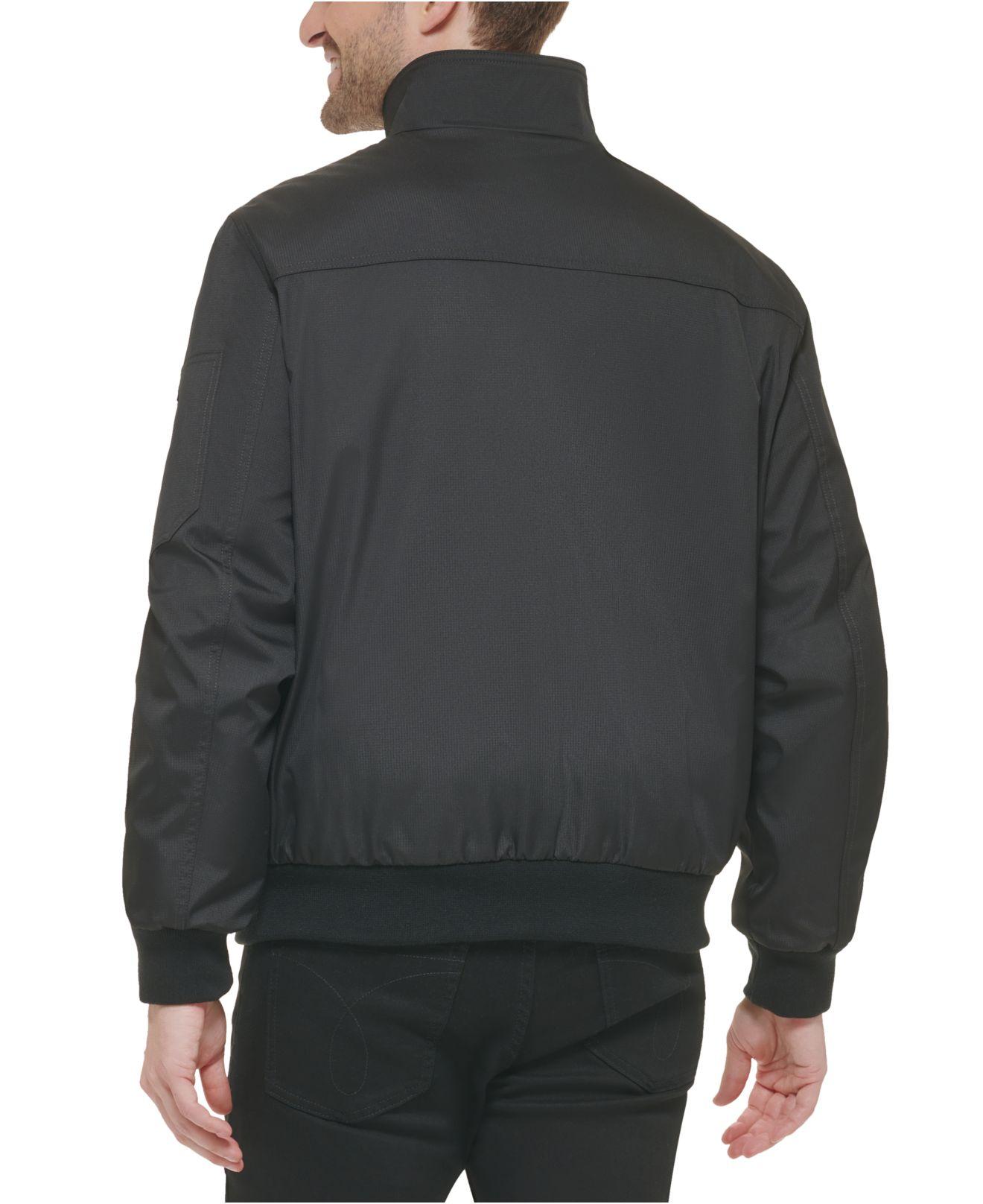 Calvin Klein Classic Zip-front Ripstop Bomber Jacket in Black for Men | Lyst