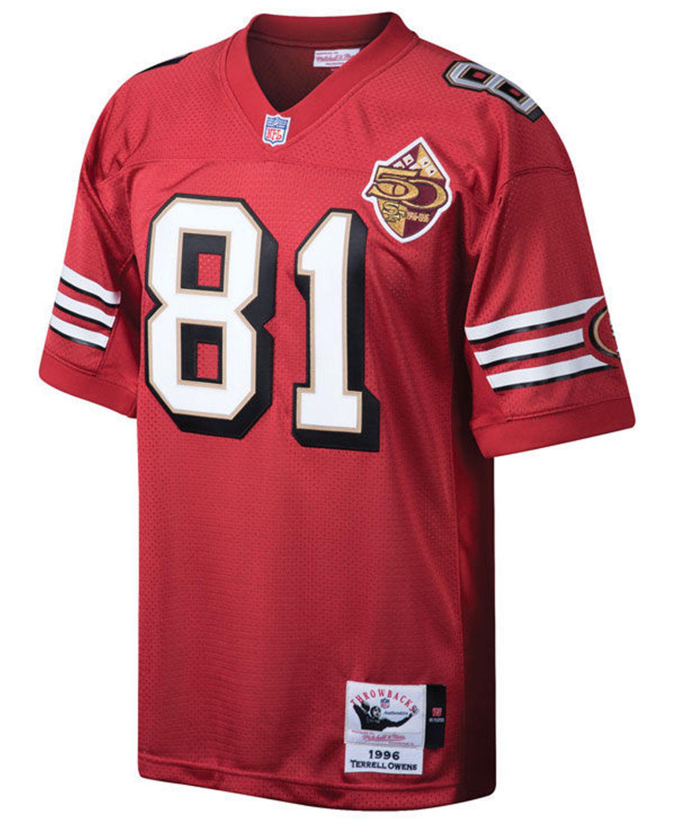 Mitchell & Ness Terrell Owens San Francisco 49ers Authentic Football Jersey  in Red for Men