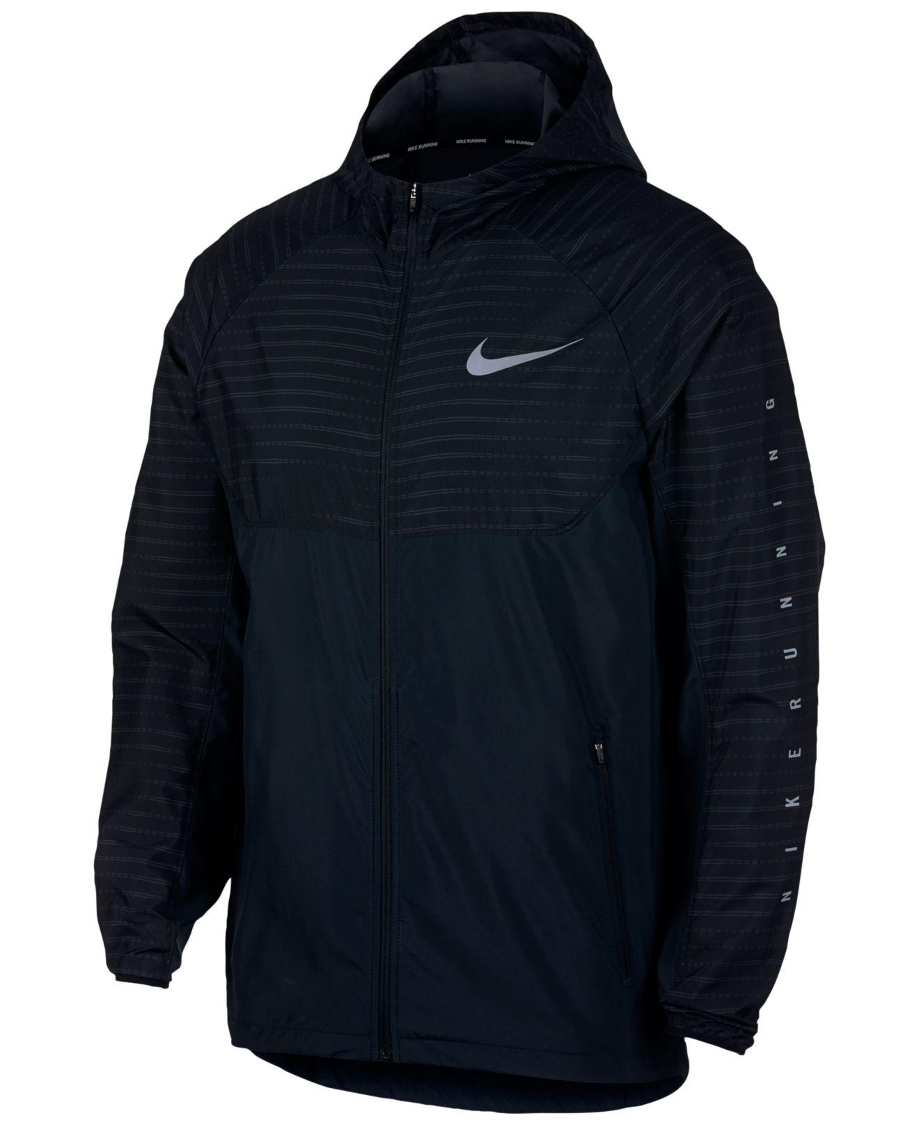 nike essential running jacket blue