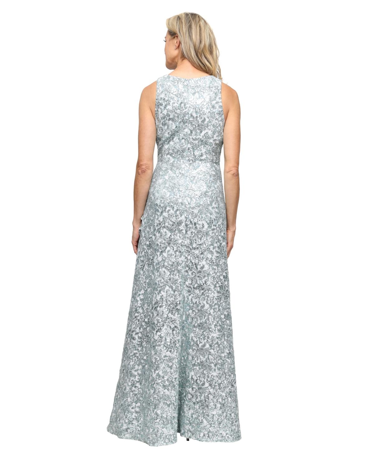 alex evenings white dress Alex Evenings Eleanor Sweetheart Neck Dress Ice Sage / 14 main image 1