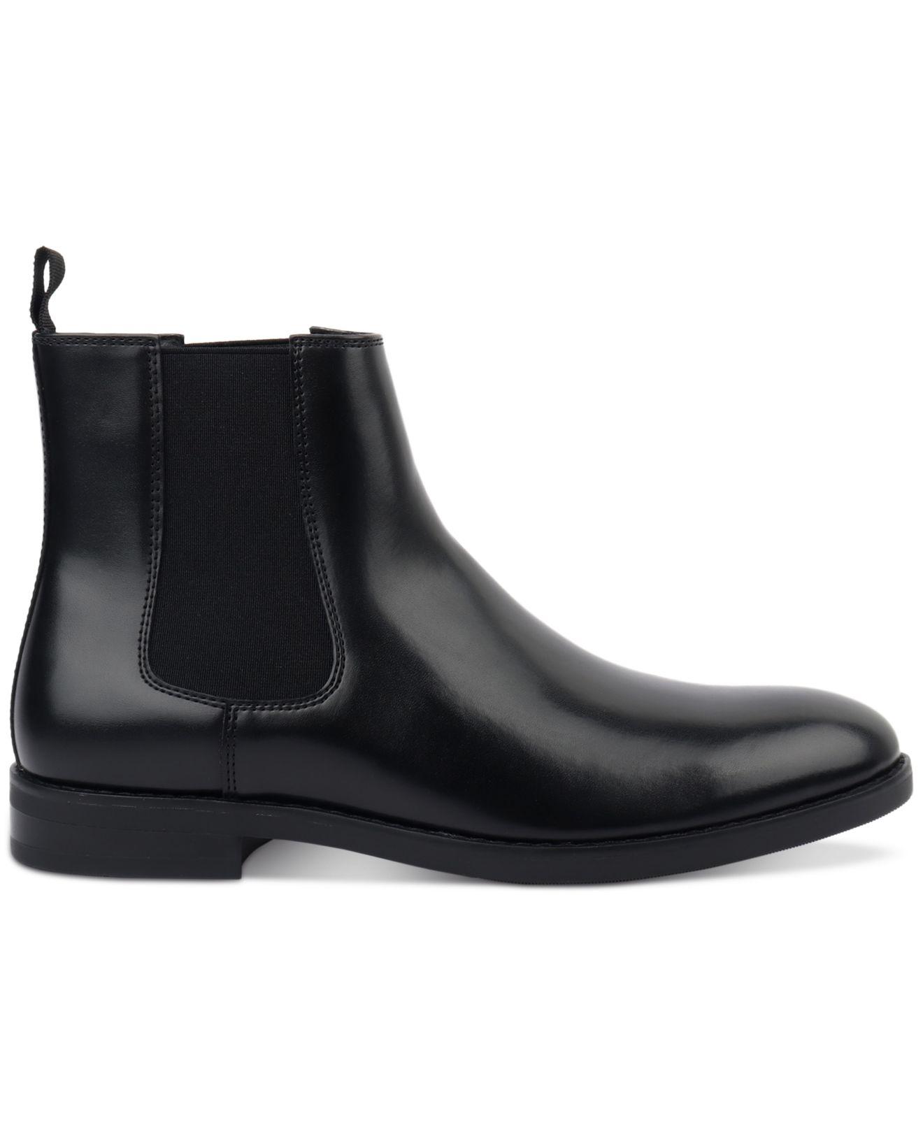 Alfani Faux-leather Pull-on Chelsea Boots, Created For Macy's in Black for  Men | Lyst