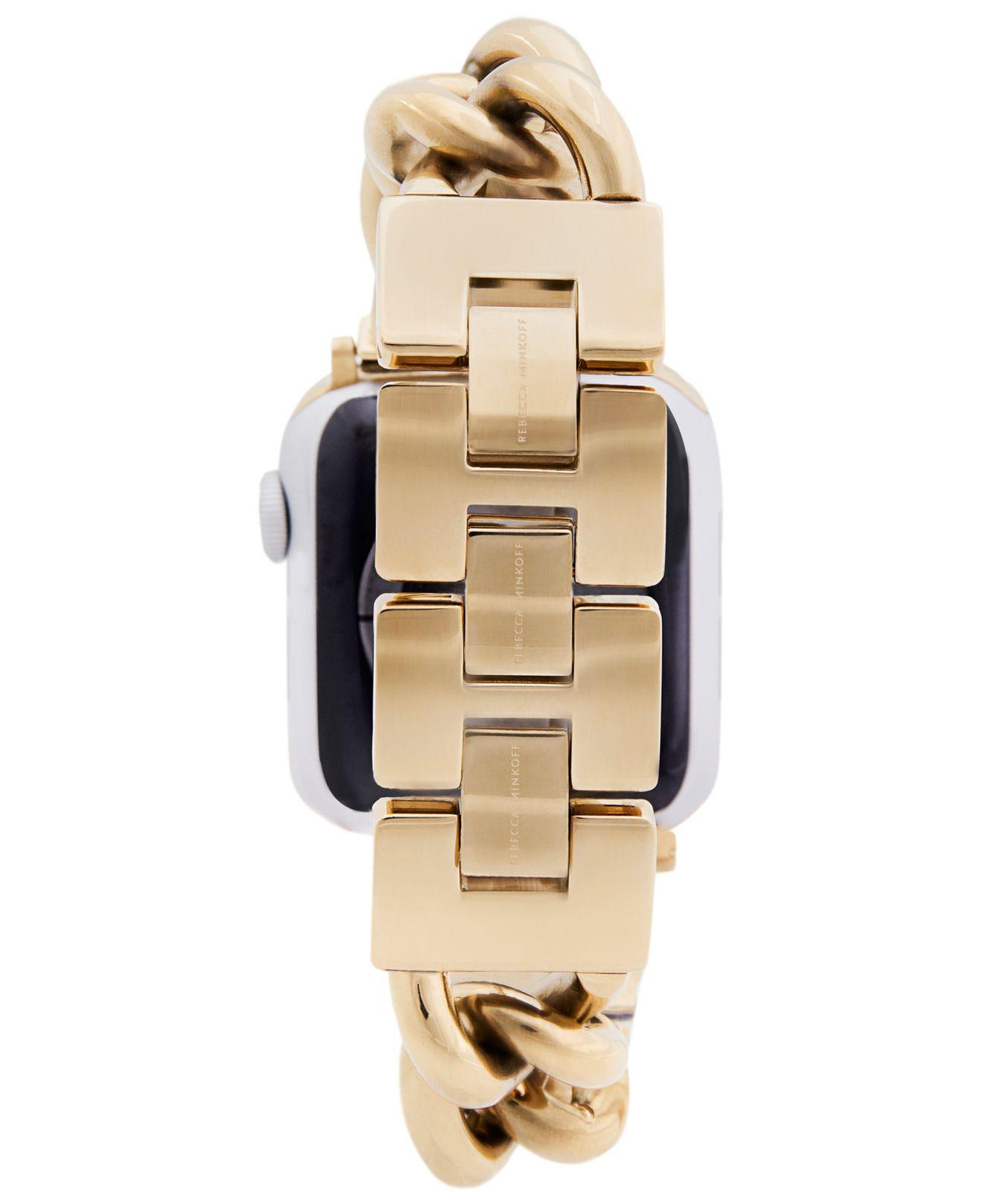 Rebecca Minkoff Gold-tone Stainless Steel Chain Apple Watch® Bracelet  38/40mm in Metallic | Lyst