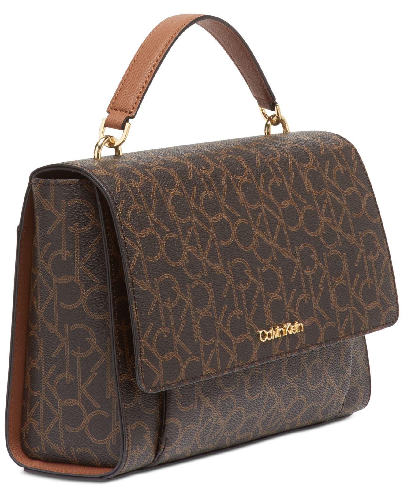 NWT Calvin Klein Dorus Handbag Monogram Satchel Bag India