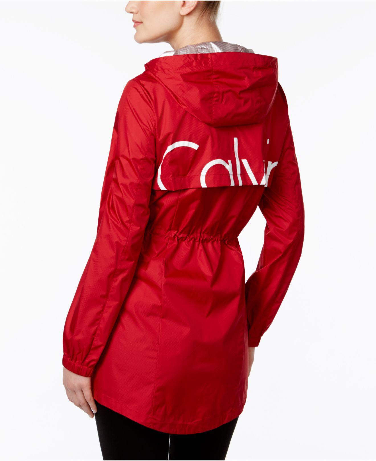calvin klein windbreaker red