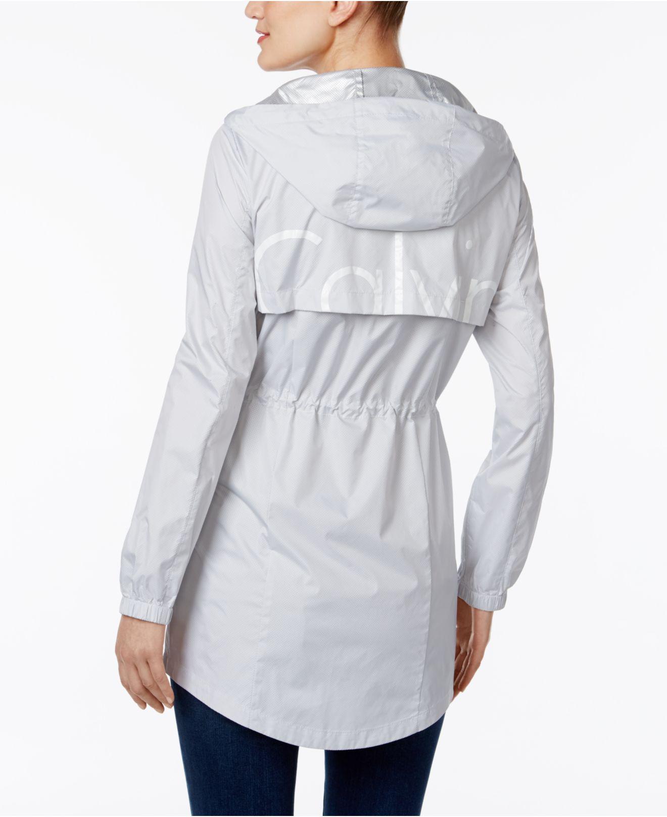 calvin klein white windbreaker