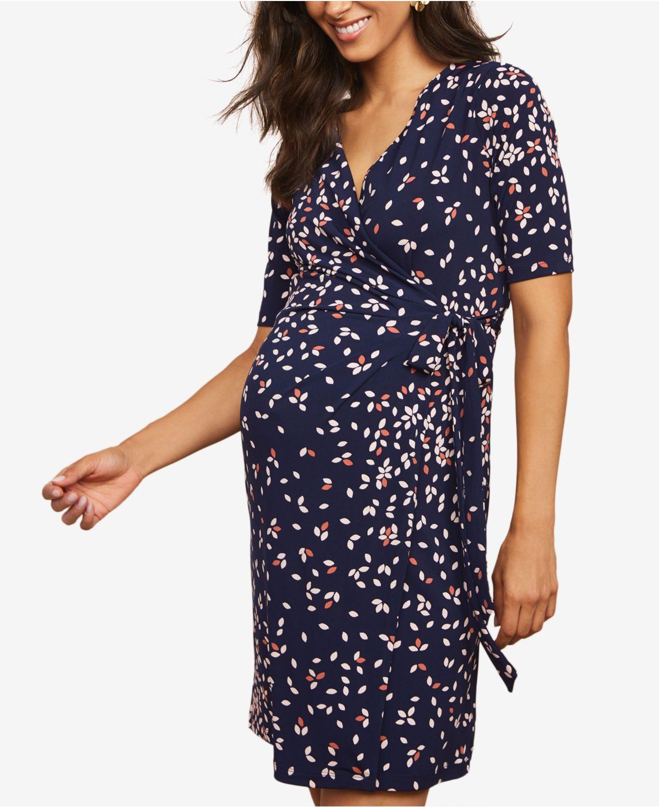 motherhood maternity wrap dress