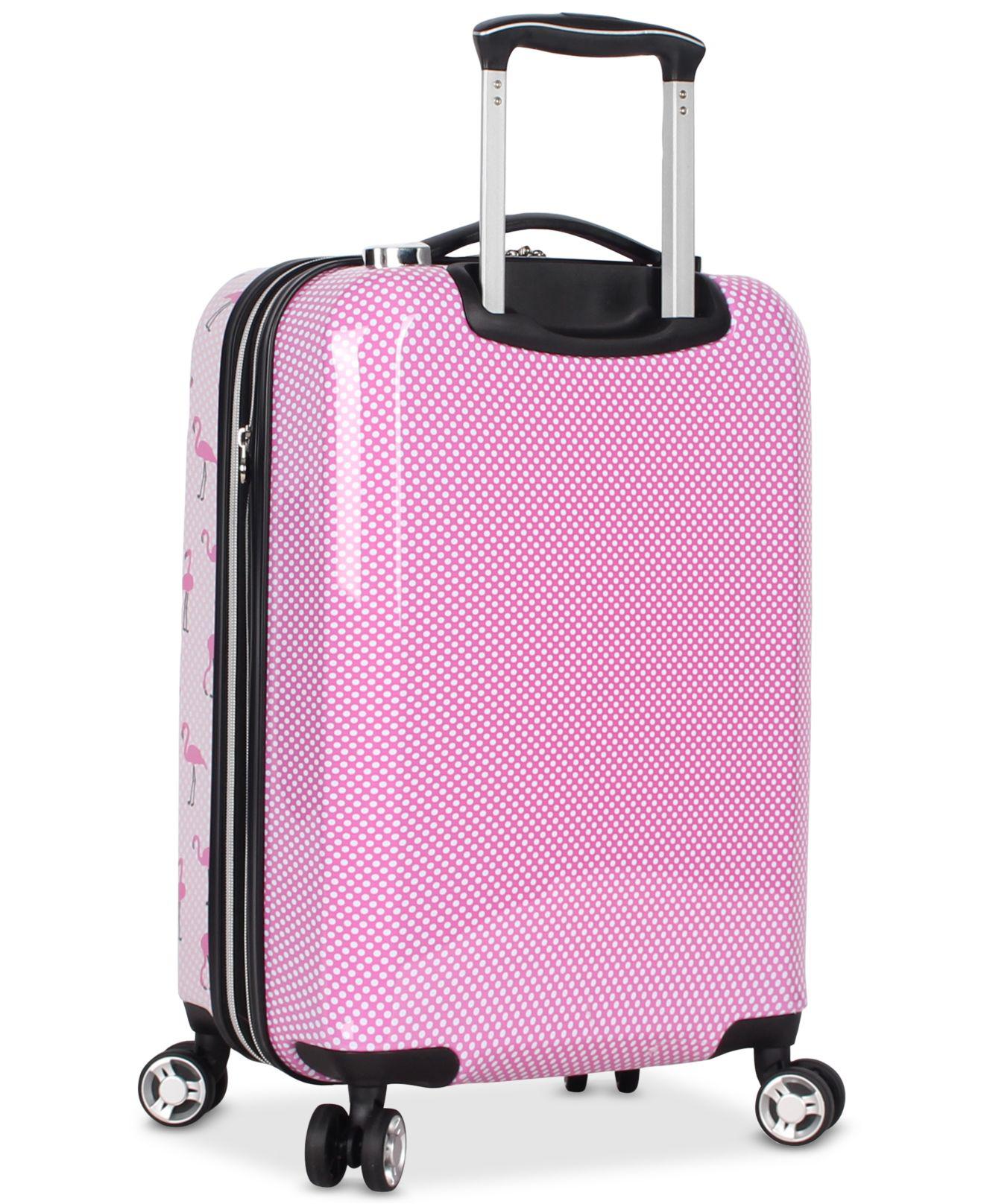 jessica simpson luggage flamingo