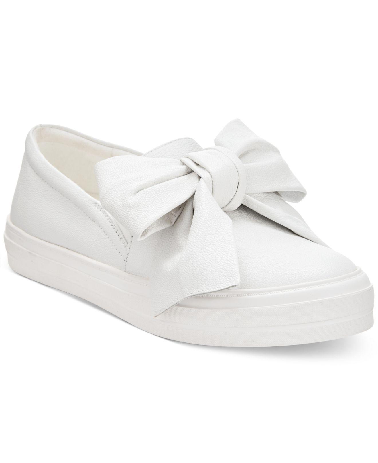 Nine West Onosha Bow Flatform Sneakers in White | Lyst