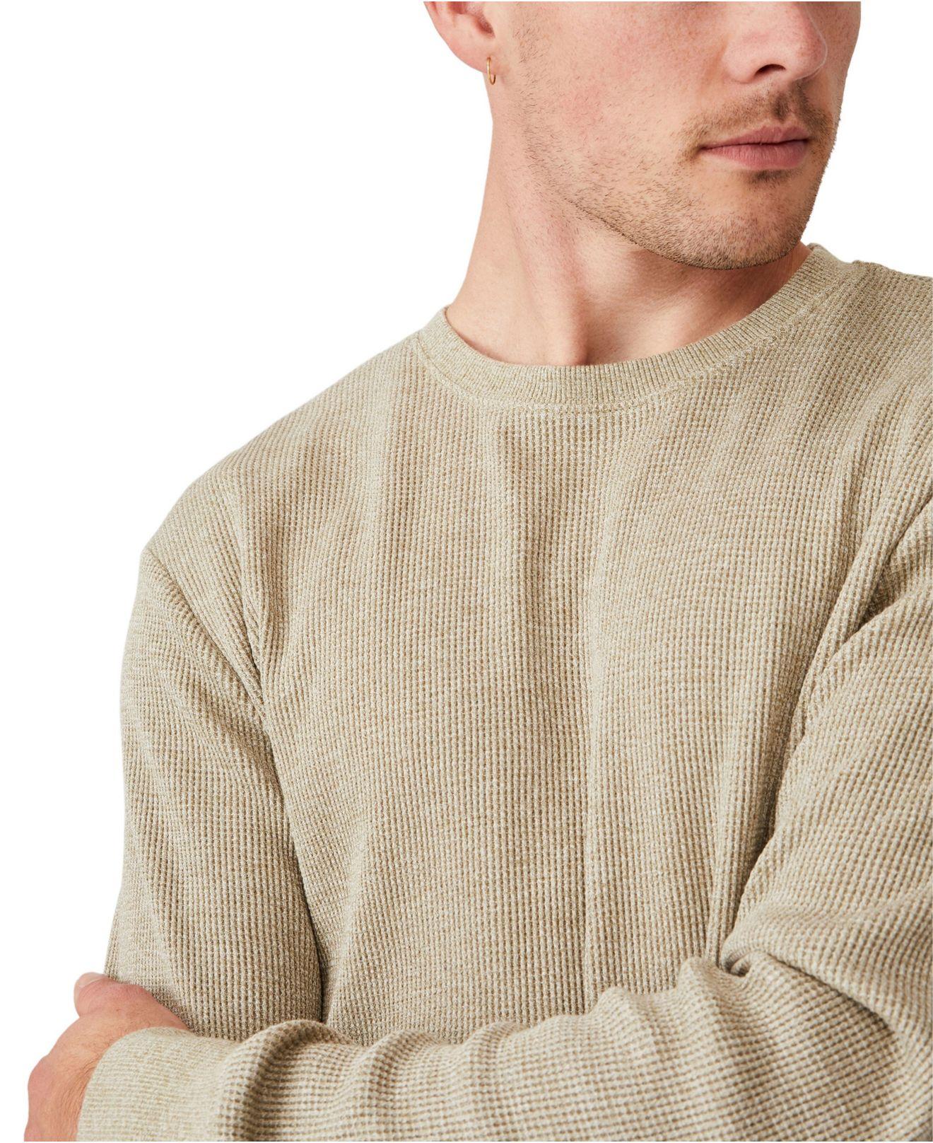 Cotton On Synthetic Waffle Long Sleeve T-shirt in Brown for Men - Lyst