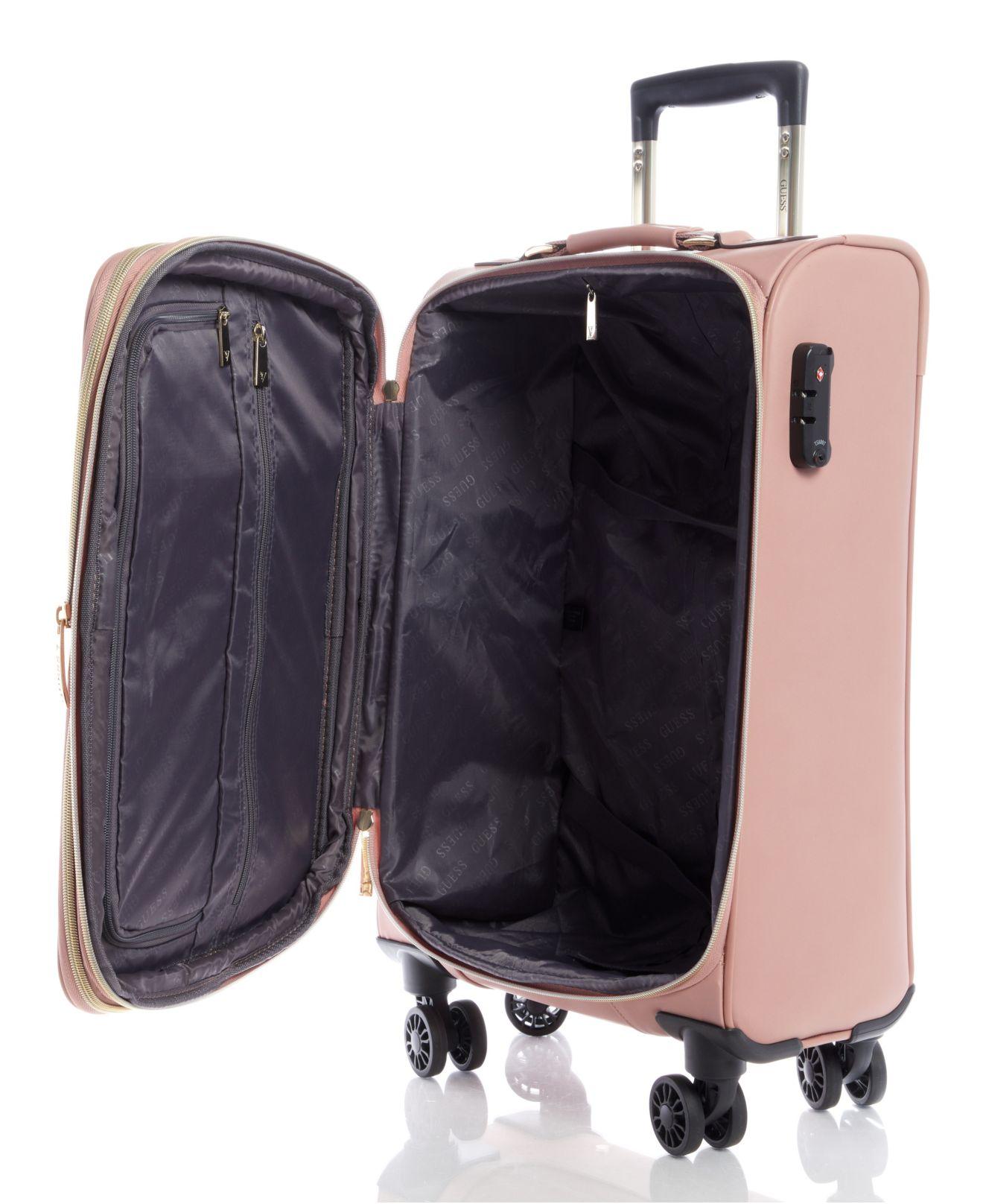 Guess Fashion Travel Janelle 20" Softside Carry-on Spinner in Pink | Lyst