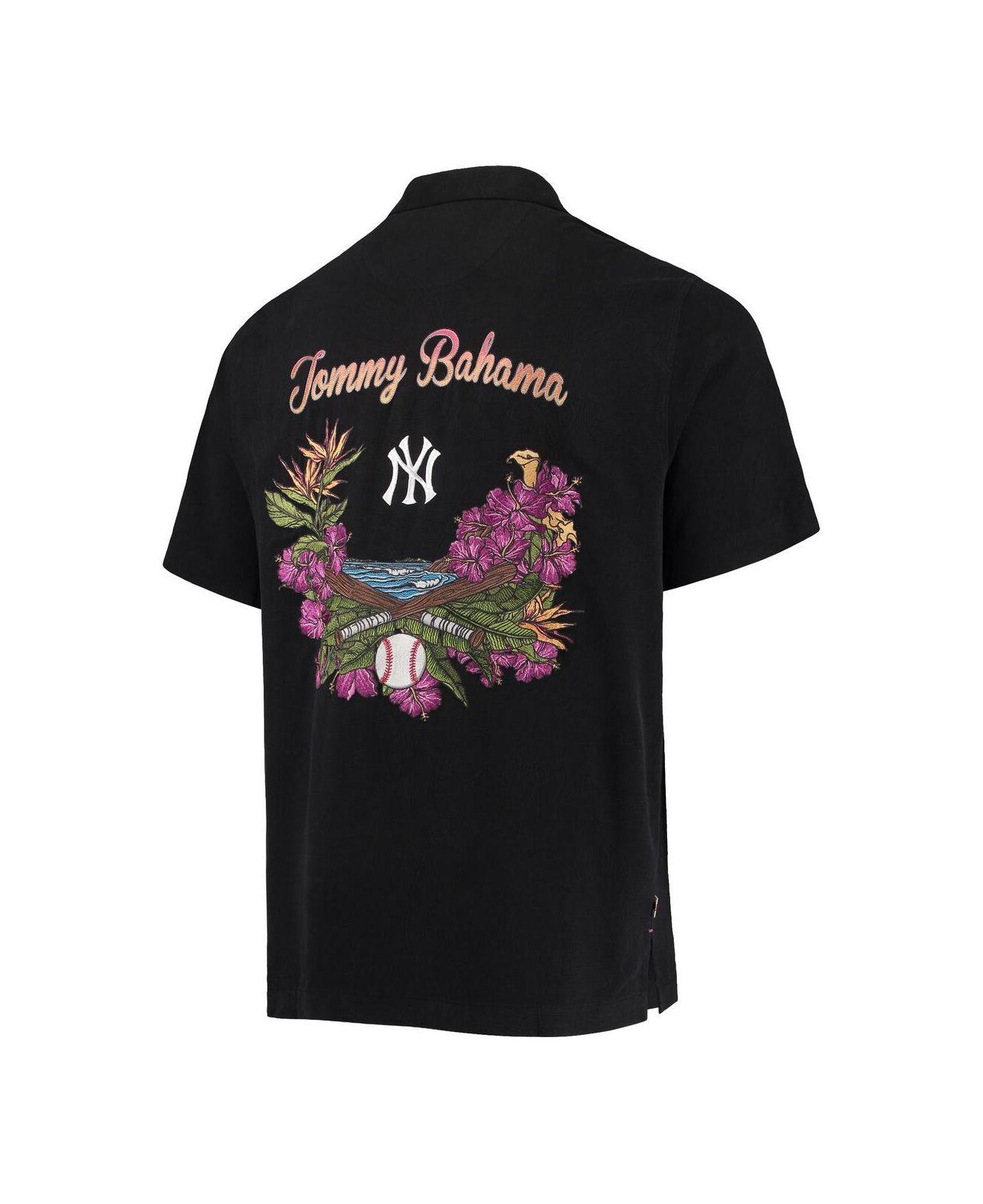 Tommy Bahama Black New York Yankees Baseball Bay Button-up Shirt