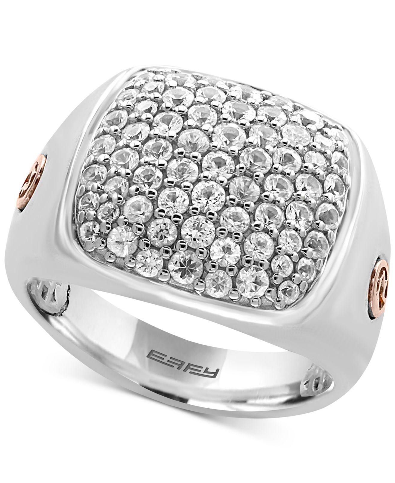 sapphire studios black moissanite white effy collection men u0027s white sapphire cluster ring 2 ct t w in sapphire studios black moissanite white effy collection men u0027s white sapphire cluster ring 2 ct t w in