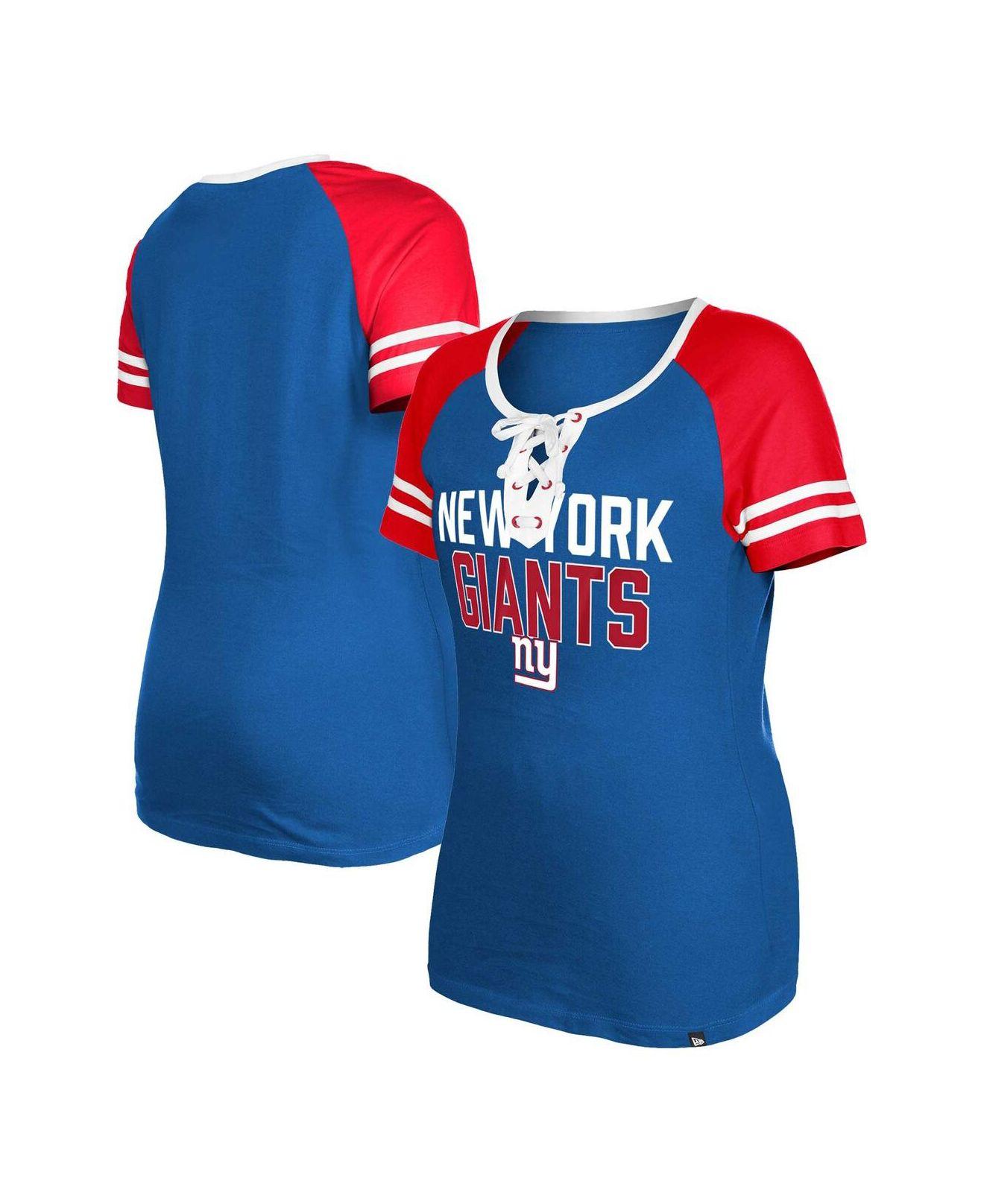 New England Patriots New Era Throwback Raglan Long Sleeve T-Shirt - Royal