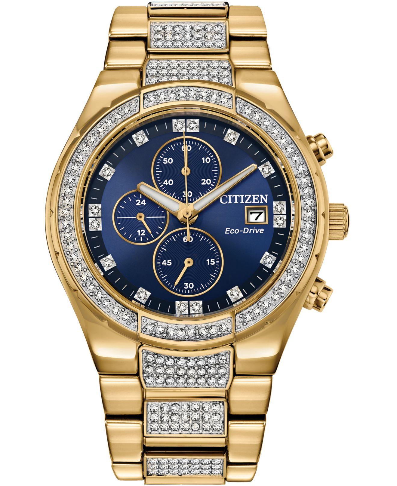 citizen gold chronograph watch