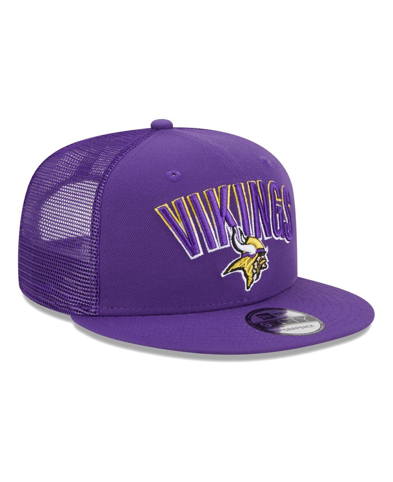 KTZ Purple Minnesota Vikings A-frame Trucker 9forty Adjustable Hat for Men