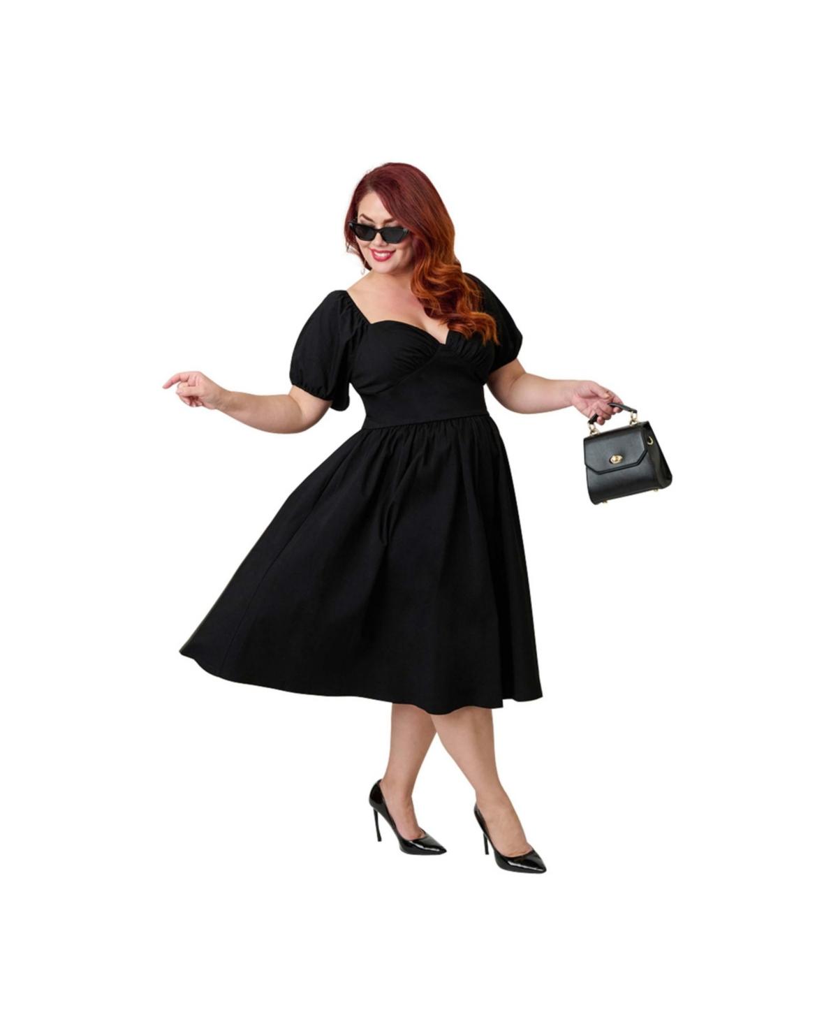 lace yoke floral flare dress Cherry Blossom / XXL main image 1