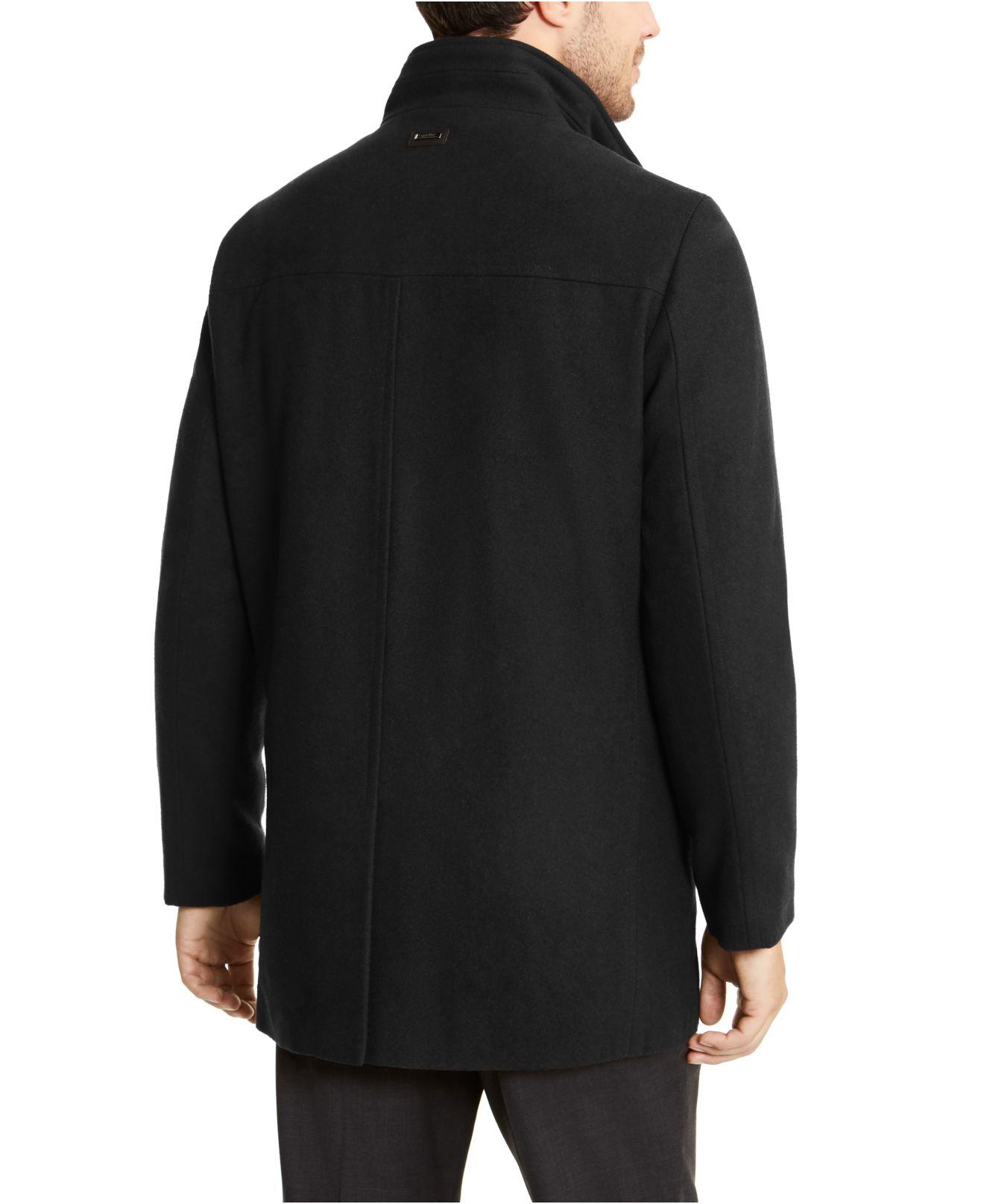 Calvin Klein Wool Long Open Bottom Overcoat, Created For Macy's in ...