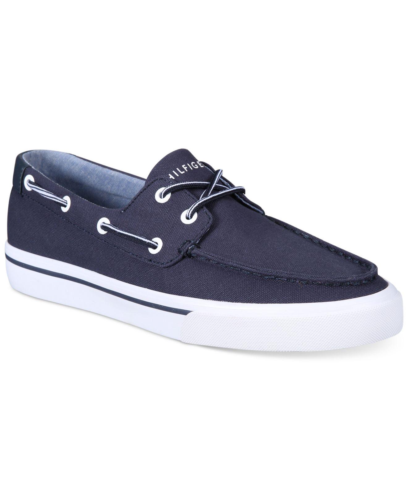 Tommy Hilfiger Men's Pharis Canvas Boat Shoe in Blue for Men | Lyst